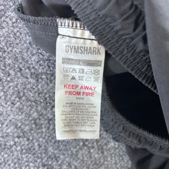 Gymshark Joggers Mens Large Black Elastic Waist Athletic Workout Pants B1A1D - Picture 5 of 5